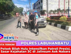 Polsek Bilah Hulu Intensifkan Patroli Presisi, Sasar Kejahatan 3C di Jalinsum Aek Nabara