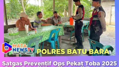 Satgas Preventif Ops Pekat Toba 2025 Gelar Patroli Kamtibmas di Batu Bara