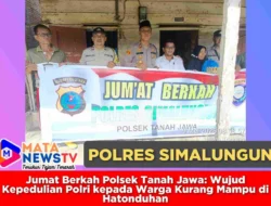 Jumat Berkah Polsek Tanah Jawa: Wujud Kepedulian Polri kepada Warga Kurang Mampu di Hatonduhan