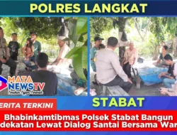Bhabinkamtibmas Polsek Stabat Bangun Kedekatan Lewat Dialog Santai Bersama Warga