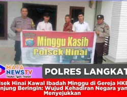 Polsek Hinai Kawal Ibadah Minggu di Gereja HKBP Tanjung Beringin: Wujud Kehadiran Negara yang Menyejukkan