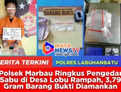 Polsek Marbau Ringkus Pengedar Sabu di Desa Lobu Rampah, 3,79 Gram Barang Bukti Diamankan