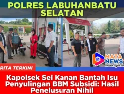 Kapolsek Sei Kanan Bantah Isu Penyulingan BBM Subsidi: Hasil Penelusuran Nihil
