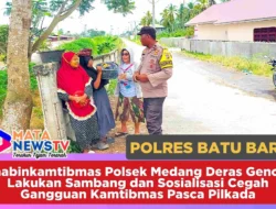Bhabinkamtibmas Polsek Medang Deras Gencar Lakukan Sambang dan Sosialisasi Cegah Gangguan Kamtibmas Pasca Pilkada
