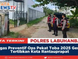 Satgas Preventif Ops Pekat Toba 2025 Gencar Tertibkan Kota Rantauprapat