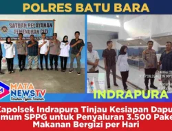 Kapolsek Indrapura Tinjau Kesiapan Dapur Umum SPPG untuk Penyaluran 3.500 Paket Makanan Bergizi per Hari