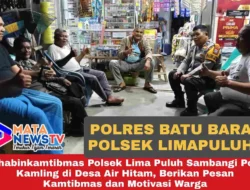 Bhabinkamtibmas Polsek Lima Puluh Sambangi Pos Kamling di Desa Air Hitam, Berikan Pesan Kamtibmas dan Motivasi Warga