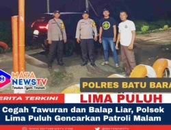 Cegah Tawuran dan Balap Liar, Polsek Lima Puluh Gencarkan Patroli Malam