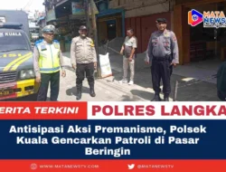 Antisipasi Aksi Premanisme, Polsek Kuala Gencarkan Patroli di Pasar Beringin