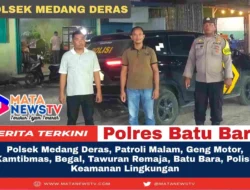 Polsek Medang Deras Gelar Patroli Malam, Antisipasi Aksi Kriminal dan Geng Motor