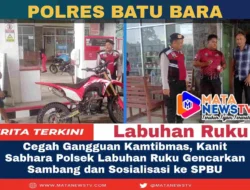 Cegah Gangguan Kamtibmas, Kanit Sabhara Polsek Labuhan Ruku Gencarkan Sambang dan Sosialisasi ke SPBU