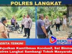 Wujudkan Kamtibmas Kondusif, Sat Binmas Polres Langkat Sambangi Tokoh Masyarakat