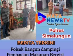 Polsek Bangun Dampingi Pembagian Makanan Bergizi Gratis untuk Siswa SD