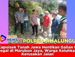 Kapolsek Tanah Jawa Hentikan Galian C Ilegal di Marubun Jaya, Warga Keluhkan Kerusakan Jalan