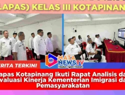 Lapas Kotapinang Ikuti Rapat Analisis dan Evaluasi Kinerja Kementerian Imigrasi dan Pemasyarakatan