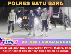 Polsek Labuhan Ruku Gencarkan Patroli Malam, Cegah Aksi Kriminal dan Berikan Rasa Aman ke Warga