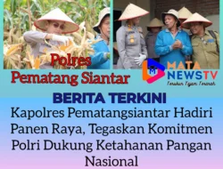 Kapolres Pematangsiantar Hadiri Panen Raya, Tegaskan Komitmen Polri Dukung Ketahanan Pangan Nasional
