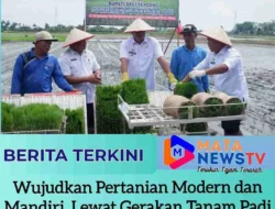 Gerakan Tanam Padi dengan Mekanisasi bersama Bupati Asri Luddin Tambunan 