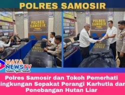 Polres Samosir dan Tokoh Pemerhati Lingkungan Sepakat Perangi Karhutla dan Penebangan Hutan Liar