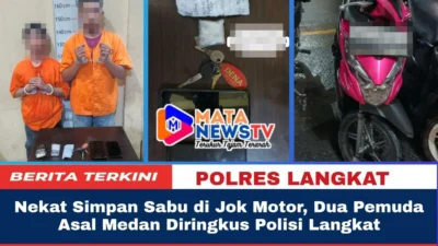 Nekat Simpan Sabu di Jok Motor, Dua Pemuda Asal Medan Diringkus Polisi Langkat