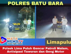 Polsek Lima Puluh Gencar Patroli Malam, Antisipasi Tawuran dan Geng Motor