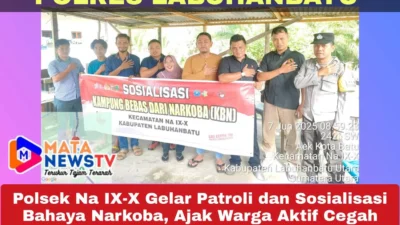 Polsek Na IX-X Gelar Patroli dan Sosialisasi Bahaya Narkoba, Ajak Warga Aktif Cegah Peredarannya