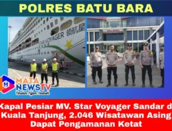 Kapal Pesiar MV. Star Voyager Sandar di Kuala Tanjung, 2.046 Wisatawan Asing Dapat Pengamanan Ketat