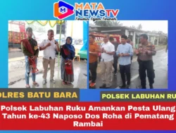 Polsek Labuhan Ruku Amankan Pesta Ulang Tahun ke-43 Naposo Dos Roha di Pematang Rambai