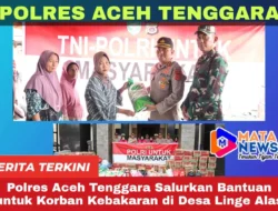 Polres Aceh Tenggara Salurkan Bantuan untuk Korban Kebakaran di Desa Linge Alas