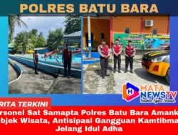Personel Sat Samapta Polres Batu Bara Amankan Objek Wisata, Antisipasi Gangguan Kamtibmas Jelang Idul Adha