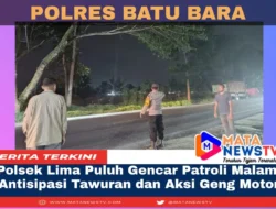 Polsek Lima Puluh Gencar Patroli Malam, Antisipasi Tawuran dan Aksi Geng Motor