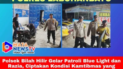 Polsek Bilah Hilir Gelar Patroli Blue Light dan Razia, Ciptakan Kondisi Kamtibmas yang Kondusif di Malam Hari
