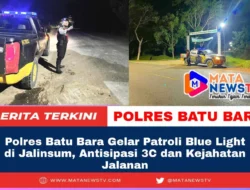 Polres Batu Bara Gelar Patroli Blue Light di Jalinsum, Antisipasi 3C dan Kejahatan Jalanan