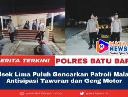 Polsek Lima Puluh Gencarkan Patroli Malam, Antisipasi Tawuran dan Geng Motor
