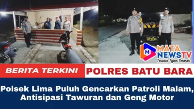 Polsek Lima Puluh Gencarkan Patroli Malam, Antisipasi Tawuran dan Geng Motor
