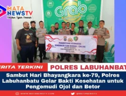 Sambut Hari Bhayangkara ke-79, Polres Labuhanbatu Gelar Bakti Kesehatan untuk Pengemudi Ojol dan Betor