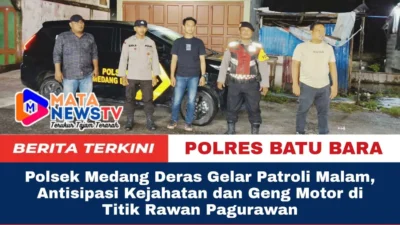 Polsek Medang Deras Gelar Patroli Malam, Antisipasi Kejahatan dan Geng Motor di Titik Rawan Pagurawan