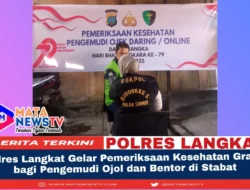 Polres Langkat Gelar Pemeriksaan Kesehatan Gratis bagi Pengemudi Ojol dan Bentor di Stabat