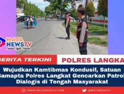 Wujudkan Kamtibmas Kondusif, Satuan Samapta Polres Langkat Gencarkan Patroli Dialogis di Tengah Masyarakat