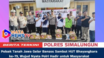 Polsek Tanah Jawa Gelar Bansos Sambut HUT Bhayangkara ke-79, Wujud Nyata Polri Hadir untuk Masyarakat