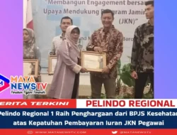 Pelindo Regional 1 Raih Penghargaan dari BPJS Kesehatan atas Kepatuhan Pembayaran Iuran JKN Pegawai