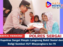 Kapolres Sergai Pimpin Langsung Bakti Sosial dan Religi Sambut HUT Bhayangkara ke-79