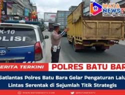 Satlantas Polres Batu Bara Gelar Pengaturan Lalu Lintas Serentak di Sejumlah Titik Strategis