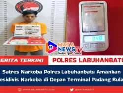 Satres Narkoba Polres Labuhanbatu Amankan Residivis Narkoba di Depan Terminal Padang Bulan