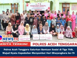 Polres Aceh Tenggara Salurkan Bantuan Sosial di Tiga Titik, Wujud Nyata Kepedulian Menyambut Hari Bhayangkara ke-79