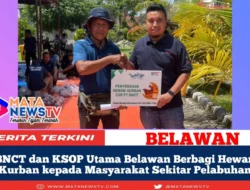 BNCT dan KSOP Utama Belawan Berbagi Hewan Kurban kepada Masyarakat Sekitar Pelabuhan