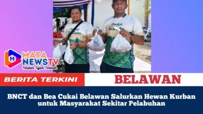 BNCT dan Bea Cukai Belawan Salurkan Hewan Kurban untuk Masyarakat Sekitar Pelabuhan