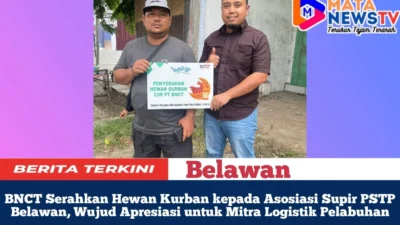 BNCT Serahkan Hewan Kurban kepada Asosiasi Supir PSTP Belawan, Wujud Apresiasi untuk Mitra Logistik Pelabuhan