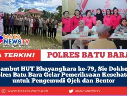 Sambut HUT Bhayangkara ke-79, Sie Dokkes Polres Batu Bara Gelar Pemeriksaan Kesehatan untuk Pengemudi Ojek dan Bentor