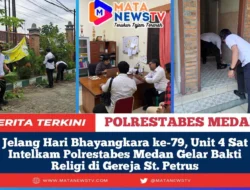 Jelang Hari Bhayangkara ke-79, Unit 4 Sat Intelkam Polrestabes Medan Gelar Bakti Religi di Gereja St. Petrus